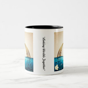 "Friedlicher Horizont gefunden" Zweifarbige Tasse