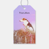 Friedlicher Hund Geschenkanhänger (Rückseite)
