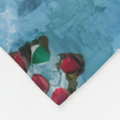 Friedlicher Koi-Fisch-Wasserfarben-Fliesblanket Fleecedecke (Ecke)