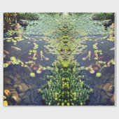 Friedlicher Koi Fish Pond Geschenkpapier (Flach)