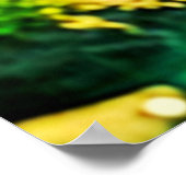 Friedlicher Kunststrom des goldenen Waldes Poster (Ecke)