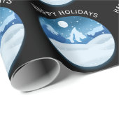 Friedlicher Landschaft Mit Frost Custom Geschenkpapier (Rolleneckpunkt)