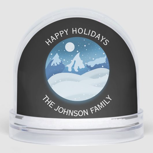Friedlicher Landschaft Mit Frost Custom Schneekugeln (Vorderseite)
