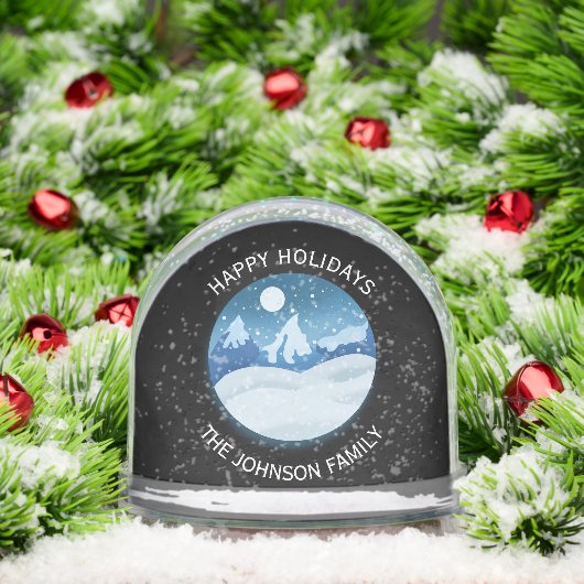 Friedlicher Landschaft Mit Frost Custom Schneekugeln (Weihnachten)