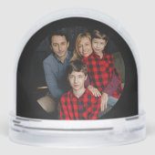 Friedlicher Landschaft Mit Frost Custom Schneekugeln (Rückseite)