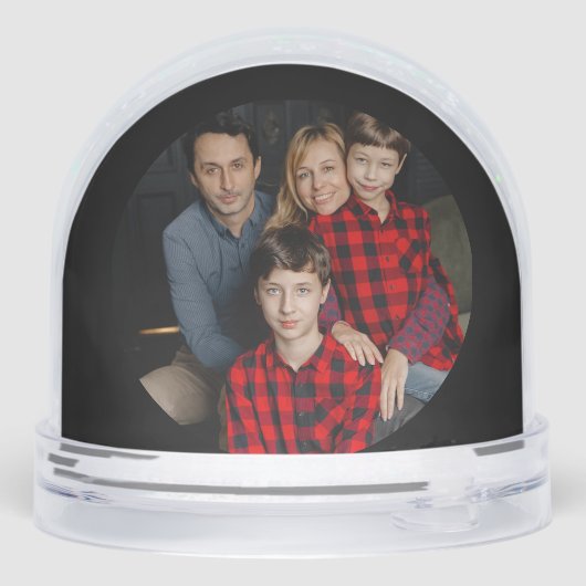 Friedlicher Landschaft Mit Frost Custom Schneekugeln (Rückseite)