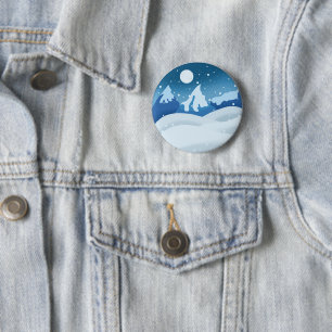 Friedlicher Landschaft mit Raureif  Button