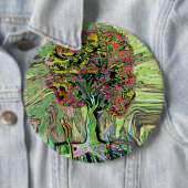 Friedlicher lebender Baum des Lebens Button (Beispiel)