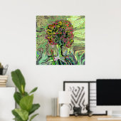 Friedlicher Lebensbaum Poster (Heimbüro)