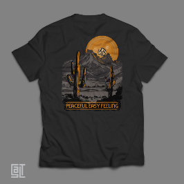 Friedlicher Leichter Gefühl - Vinyl Wüstenuntergan T-Shirt