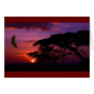 Friedlicher lila Sonnenuntergang