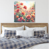 Friedlicher Mohnwiesen Leinwanddruck (Insitu (Schlafzimmer))