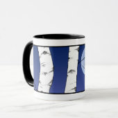 Friedlicher Mond durch Birken Tasse (Vorderseite Links)