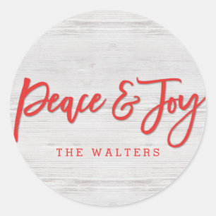 Friedlicher Monogramm-Aufkleber für den benutzerde Runder Aufkleber