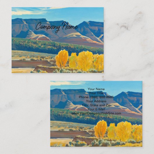 Friedlicher Morgen mit der Maynard Dixon Business Visitenkarte (Vorne/Hinten)