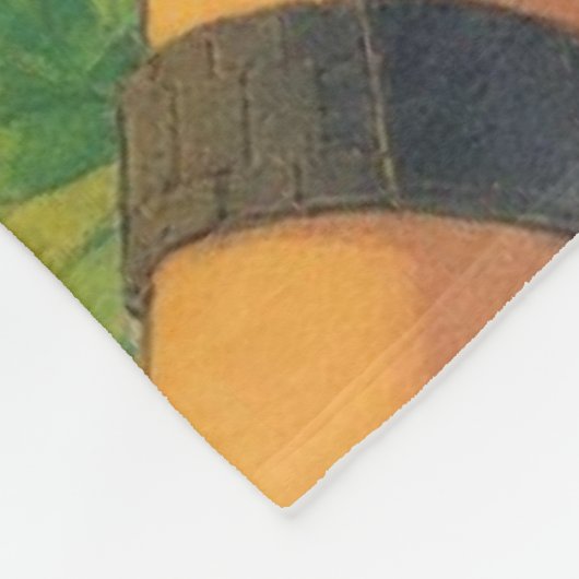 Friedlicher Morgen mit Eiskaffee in blühender Gard Fleecedecke (Ecke)