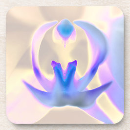 Friedlicher Orchid-Design Hartkunststoff-Untersetz Getränkeuntersetzer