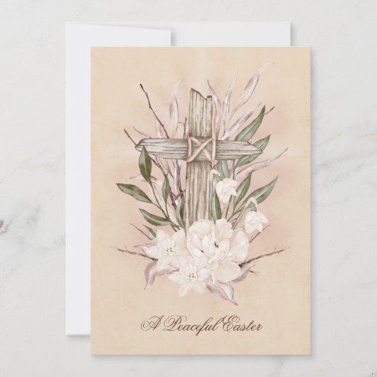 Friedlicher Ostern der Osterkreuzkarte Dankeskarte (Vorderseite)