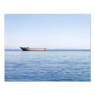 Friedlicher Ozean & Einsames Boot Fine Art Foto