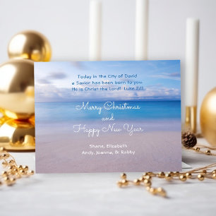 Friedlicher Ozean Schrift Weihnachten Religiös Postkarte