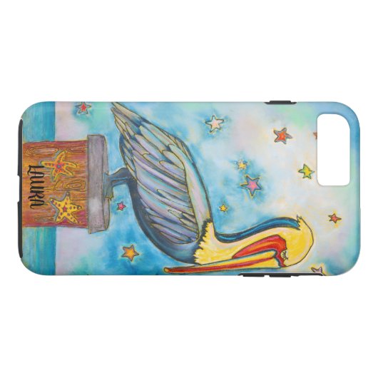 Friedlicher Pelikan Case-Mate iPhone Hülle (Rückseite (Horizontal))