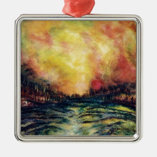 Friedlicher Pfad Ornament Aus Metall (Vorne)