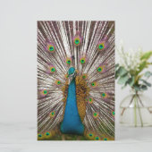 Friedlicher Pfau Briefpapier (Stehend Vorderseite)