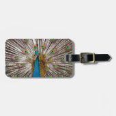 Friedlicher Pfau Gepäckanhänger (Vorderseite horizontal)