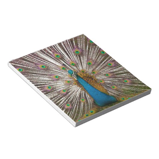 Friedlicher Pfau Notizblock (angewinkelt)