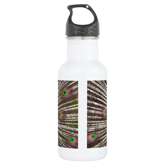 Friedlicher Pfau Trinkflasche (Rückseite)