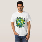 Friedlicher Planet - Rett der Umwelt T-Shirt (Vorne ganz)