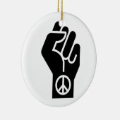 Friedlicher Protest Keramik Ornament (Rechts)