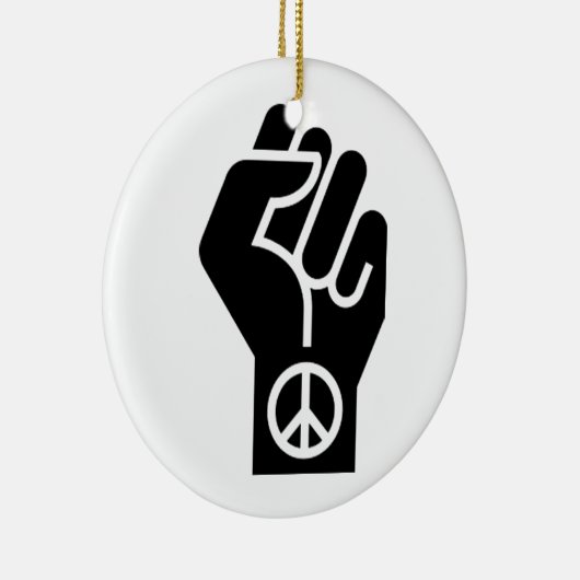 Friedlicher Protest Keramik Ornament (Rechts)