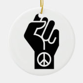 Friedlicher Protest Keramik Ornament (Vorne)