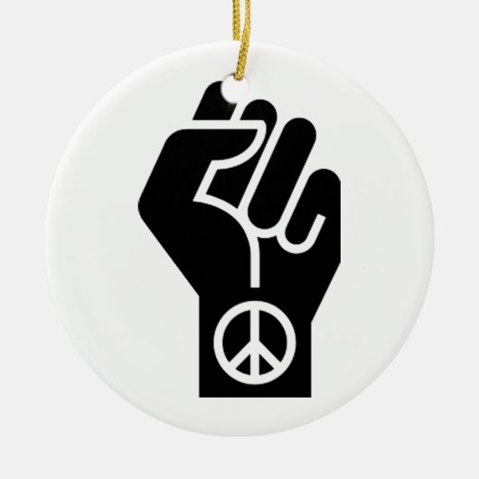 Friedlicher Protest Keramik Ornament (Vorne)