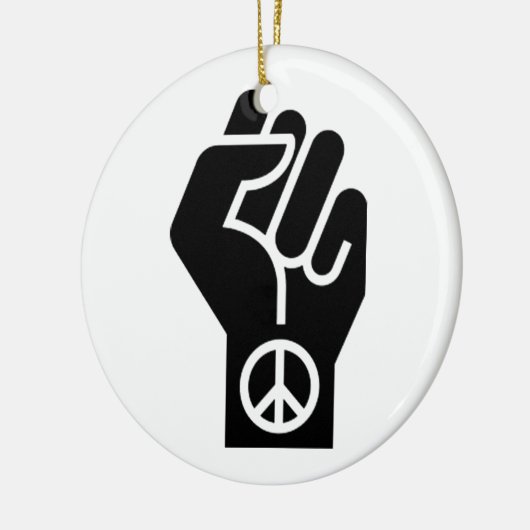 Friedlicher Protest Keramik Ornament (Links)