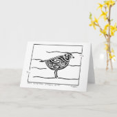 Friedlicher Regenpfeifer-Labyrinth und Gruß-Karte Karte (Gelbe Blume)