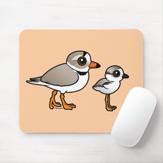 Friedlicher Regenpfeifer mit Küken Mousepad (Mit Mouse)