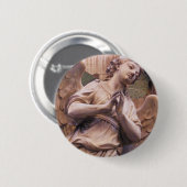 Friedlicher Renaissance-Engel Button (Vorne & Hinten)