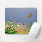 Friedlicher Schmetterling Sonnenuntergangs Himmel Mousepad (Mit Mouse)