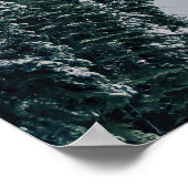 Friedlicher schneebedeckter Wald und Sonne Poster (Ecke)