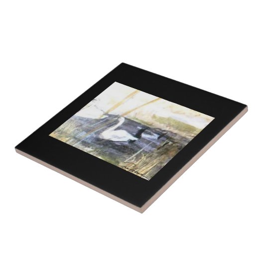 Friedlicher Schwan. . . Fliese (Seite)