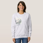 Friedlicher Schwan und Schwanenjunge Sweatshirt (Vorne ganz)