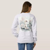 Friedlicher Schwan und Schwanenjunge Sweatshirt (Schwarz voll)