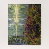 Friedlicher See Lebhafter Fall Farbe Landschaft Puzzle (Vertikal)