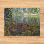 Friedlicher See Lebhafter Fall Farbe Landschaft Puzzle