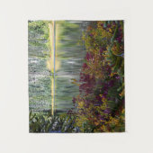 Friedlicher See Lebhafter Fall Farbe Landschaft Wandteppich (Vorderseite)