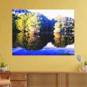 Friedlicher See mit Baumreflexionen Leinwanddruck (Insitu (Wohnzimmer))