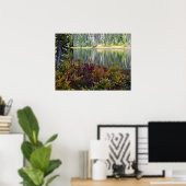 Friedlicher See und lebendige Herbstfarbenlandscha Poster (Heimbüro)