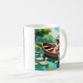 Friedlicher Seeausflug mit Enten Kaffeetasse (VorderseiteRechts)